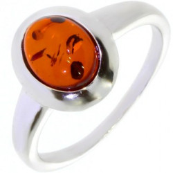 Ring 26-20 Amber Sterling Silver