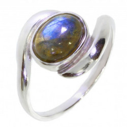 Bague 26-22 labradorite argent