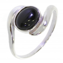 Bague 26-22 onyx noire argent