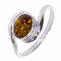 Bague 26-22 ambre argent
