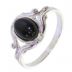 Bague 26-23 onyx noire argent