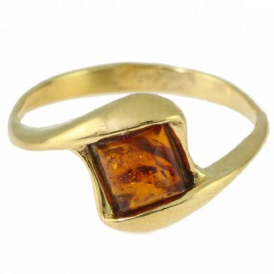 Bague 26-05 ambre vermeil