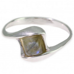 Bague 26-05 labradorite argent