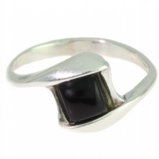 Bague 26-05 onyx noire argent