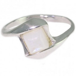Bague 26-05 pierre de lune argent