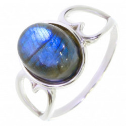 Bague 26-24 labradorite argent