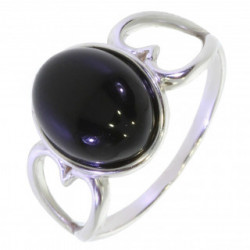 Bague 26-24 onyx noire argent