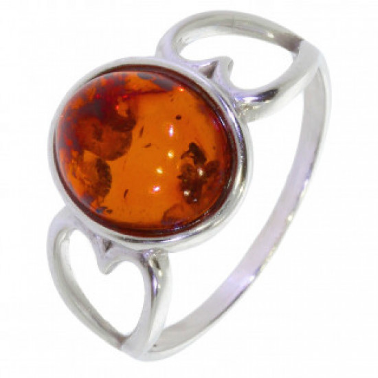 Ring 26-24 Amber Sterling Silver Ring 26-24 Amber Sterling Silver