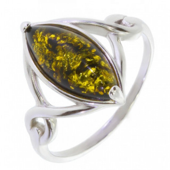 Ring 26-26 Amber Sterling Silver