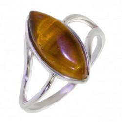 Ring 26-27 Tiger's Eye Sterling Silver