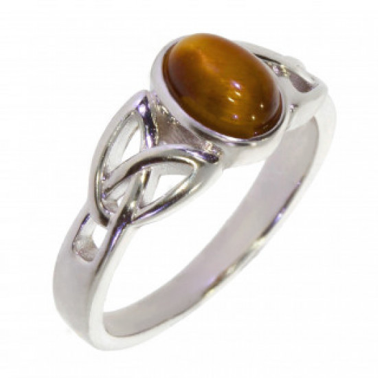 Ring 26-28 Tiger's Eye Sterling Silver