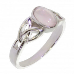 Ring 26-28 Rose Quartz Sterling Silver