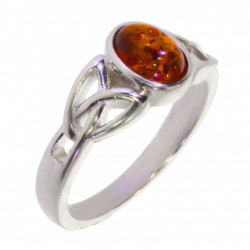 Ring 26-28 Amber Sterling Silver