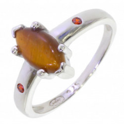 Ring 26-29 Tiger's Eye Sterling Silver