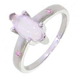 Ring 26-29 Rose Quartz Sterling Silver