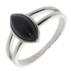 Ring 26-30 Black Onyx Sterling Silver