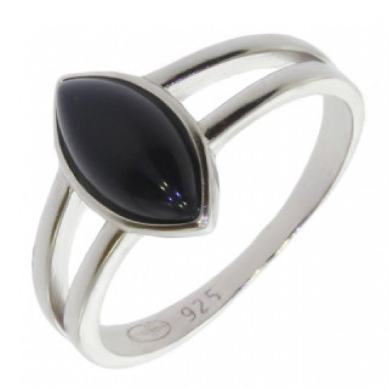 Ring 26-30 Black Onyx Sterling Silver