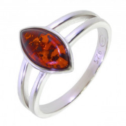 Ring 26-30 Amber Sterling Silver