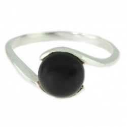 Bague 30-01 onyx noire argent