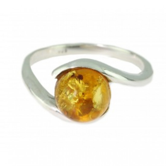 Ring 30-01 Amber Sterling Silver