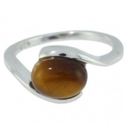 Bague 30-02 oeil de tigre argent