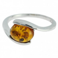 Bague 30-02 ambre argent
