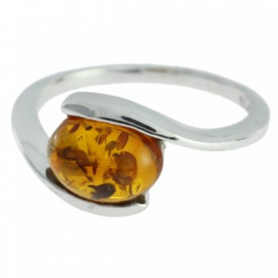 Ring 30-02 Amber Sterling Silver