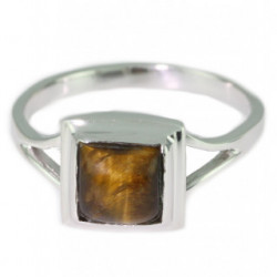 Bague 30-03 oeil de tigre argent
