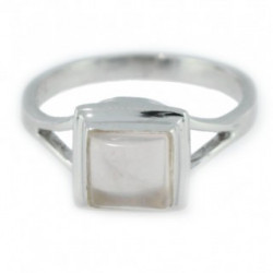 Bague 30-03 quartz rose argent