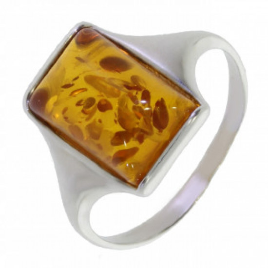 Ring 30-08 Amber Sterling Silver Ring 30-08 Amber Sterling Silver