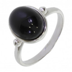 Bague 30-09 onyx noire argent