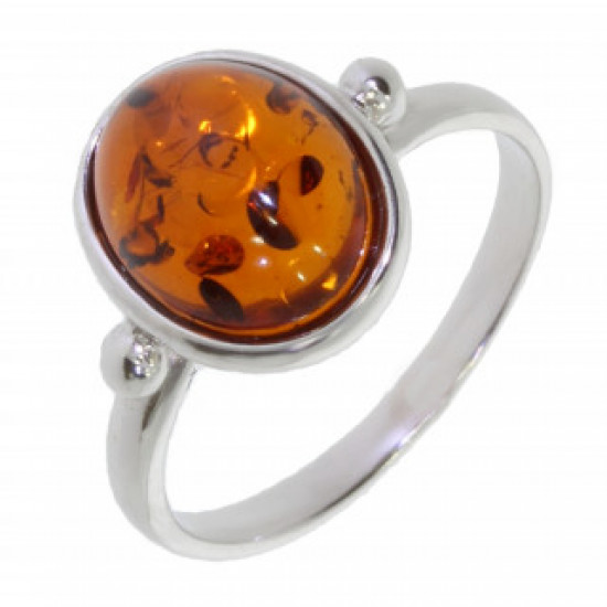 Ring 30-09 Amber Sterling Silver