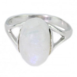 Bague 30-13 pierre de lune argent