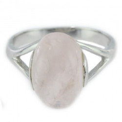 Bague 30-13 quartz rose argent