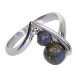 Bague 30-15 labradorite argent