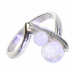 Bague 30-15 pierre de lune argent