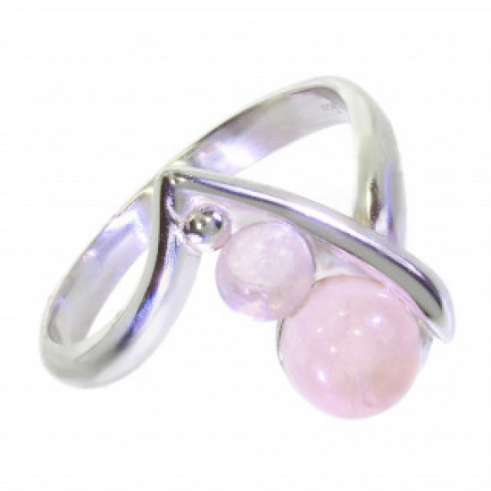 Ring 30-15 Sterling Silver Rose Quartz