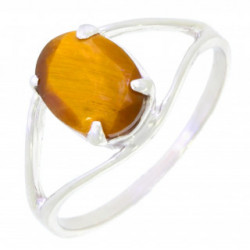 Bague 30-18B oeil de tigre argent