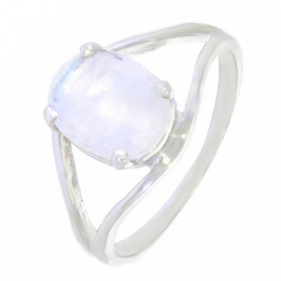 Ring 30-18B Sterling Silver Moonstone