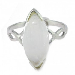 Bague 30-19 pierre de lune argent