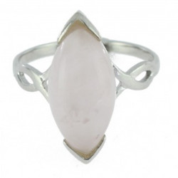 Bague 30-19 quartz rose argent
