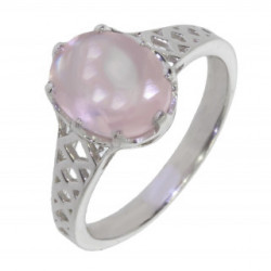Ring 30-29 Sterling Silver Rose Quartz