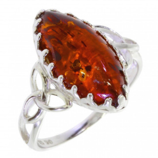 Ring 30-30 Sterling Silver Amber Ring 30-30 Sterling Silver Amber