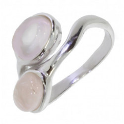 Ring 30-31 Sterling Silver Rose Quartz