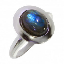 Ring 30-32 Sterling Silver Labradorite