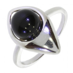 Ring 30-33 Sterling Silver Black Onyx