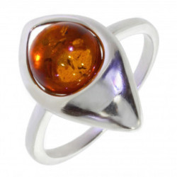 Ring 30-33 Sterling Silver Amber