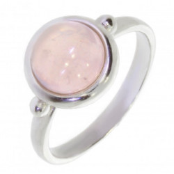 Ring 30-34 Sterling Silver Rose Quartz
