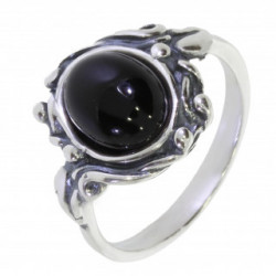 Ring 34-03 Sterling Silver Black Onyx
