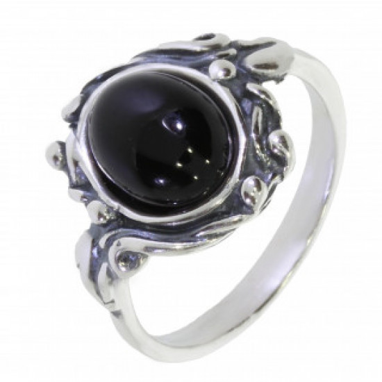 Ring 34-03 Sterling Silver Black Onyx